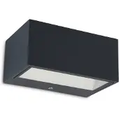 Lutec buitenlamp Gemini antraciet 2-lichts klein