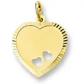 Trendjuwelier huiscollectie 4006170 Gouden graveerplaat hartvormig