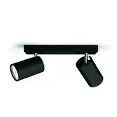 Philips Plafondspot Kosipo Zwart 2xgu10