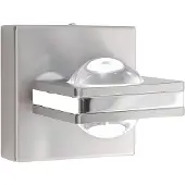 Q-SMART-HOME Stuurbare LED wandlamp Fisheye, afstandsbediening dimbaar, alu / grijs / zink, Woon-/ Eetkamer, metaal, Modern, Slimme plafondlamp