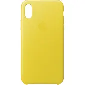 Apple iPhone X Leather Case - Spring Yellow