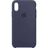 Apple iPhone Xs Silicone Back Cover Middernachtblauw