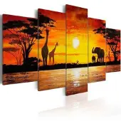 Karo-art Schilderij - Hot Safari, Afrika