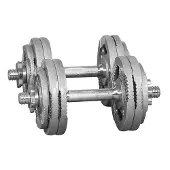 Gorilla Sports Dumbellset 30 kg Gripper Gietijzer