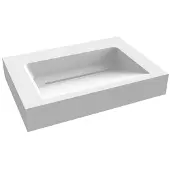 Best design Wastafel Indoor Just-Solid 60x46x13 cm Mat Wit (zonder kraangat)