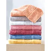 Cawö Washandje Noblesse Uni Mid Blue (Set van 6)