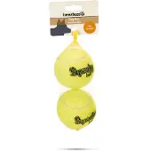 Beeztees Hondenspeelgoed Tennisbal Met Pieper Geel D 8 Cm 2 Stuks