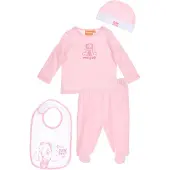 Ryhmä Hau Baby Geschenkset - 4-delig - - Roze - 1 maand (56 cm)