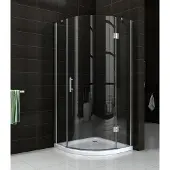 Wiesbaden Sphere Shower douchecabine 90x90x200cm kwartrond chroom 8mm glas rechtsscharnierend NANO coating