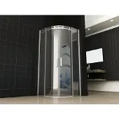 Wiesbaden Bold NANO coating douchecabine 90x90x200cm kwartrond met 2 schuifdeuren 8mm veiligheidsglas chroom