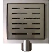Wiesbaden RVS Doucheput 20x20cm. met flens / 3de Generatie