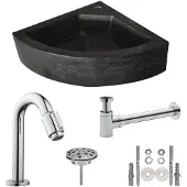 Praya One Pack Wiesbaden Hardstenen hoekfontein 30x30x10cm compleet