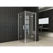 Wiesbaden Douchecabine hoek instap 2 deuren 90x90cm 8mm NANO coating
