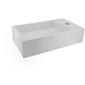 Wiesbaden Maria solid surface fontein kraangat rechts 40x20x10cm mat wit