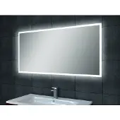 Wiesbaden Quatro spiegel 100x60x3.5cm 5mm 12volt LED met lichtschakelaar en spatwaterdicht aluminium