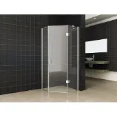 Wiesbaden Pentagon vijfhoek douchecabine 90x90x200cm 8mm helder NANO coating glas