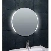 Wiesbaden Round spiegel 60cm met spiegelverwarming dimbare LEDverlichting IP44 aluminium