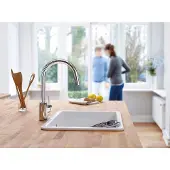 GROHE Concetto 1 gats keukenkraan met hoge ronde 360? uitloop met uittrekbare dual spray chroom