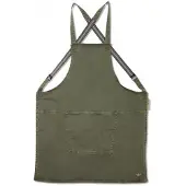 Dutchdeluxes Schort Dutchdeluxes Suspender Serie Apron Grey Green