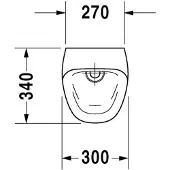 Duravit Durastyle urinoir waterloos zonder vlieg Wit