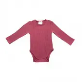 Jollein Rompertje Jollein Lange Mouw Rib Maroon Red-Maat 74 / 80