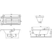 Villeroy & Boch Subway Bad 190x90 cm met Whirlpoolsysteem