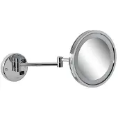 Geesa Mirror scheerspiegel met verlichting 2 armig 21.5cm 3x vergrotend chroom