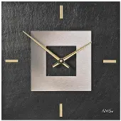 AMS Wandklok Leisteen- Aluminium 9525