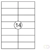 Quantore Etiket 105x42.4mm 1400 stuks - 2 stuks