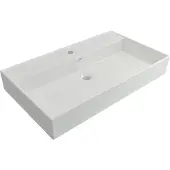 Plieger Wastafel Kansas Wit 1 Kraangat 80x45x12 cm