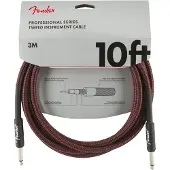 Fender Professional 10ft Straight Instrument Cable Red Tweed