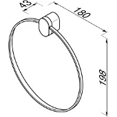 Geesa Wynk handdoekring rond . Chroom