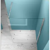 Saqu Inloopdouche met muurprofiel 70x200 cm Nanoglas