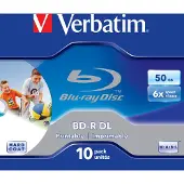 Verbatim BD-R DL 50 GB inkjet JC 10er (1-6x)