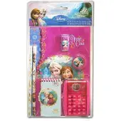 Disney Frozen schrijfset met rekenmachine roze 6-delig