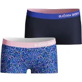 Björn Borg meisjes hipster 2-pack – donker & bloemenprint – comfortkatoen