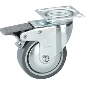 Dörner + helmer Dörner Helmer Meubelwiel Met Rem - Kunststof - Met Plaat - Diam. 100mm
