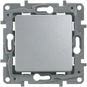Legrand NILOÉ inbouw drukknop - enkelvoudig - aluminium