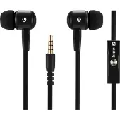 Sandberg Speak'n Go In-Earset, zwart, met kabel, 20 - 20000 Hz, geschikt voor gesprekken/muziek, 25 g, oordopjes met microfoon, zwart