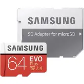 Samsung microSDXC EVO+ 64GB 100MB/s CL 10 + SD adapter