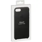 Apple iPhone 7/8 Leather Back Cover Zwart