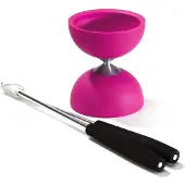 Eureka Rubber Diabolo met Aluminium Stokken Roze