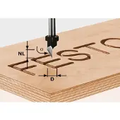 Festool 491003 Graveerfrees Lengte 55 mm Afmeting, Ø 11 mm Werklengte 9.50 mm Schachtdiameter 8 mm