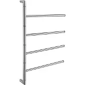 Smedbo Handdoekenstang Outline Lite 4 Arms 41x6x62 cm RVS Gepolijst