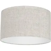 QAZQA Stoffen Lampenkap Lichtgrijs Rond 35/35/20