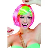 Boland pruik Poppy dames roze