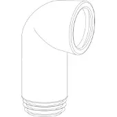Wisa closetafvoerbocht met manchet 180 mm 302c