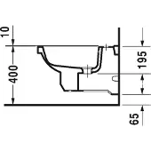 Duravit 1930 wandbidet WonderGliss wit