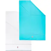 Lief! wieglaken 80x100 cm blauw/wit (2 stuks)