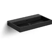 Clou Wash Me wastafel mat zwart keramiek B70xH8xD42cm
